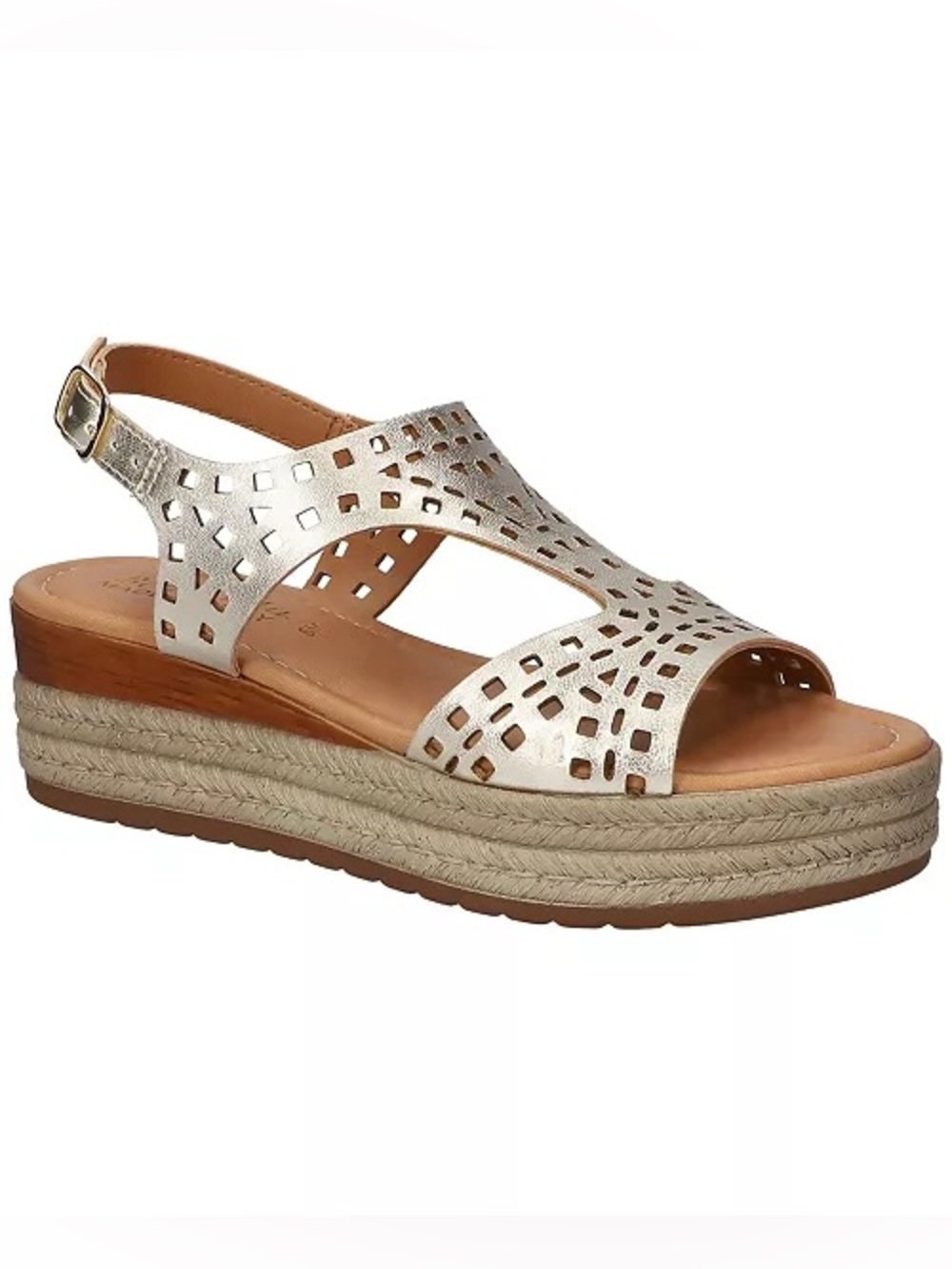 Bella Vita Champagne Leather Women's Ann-Italy Wedge Sandals